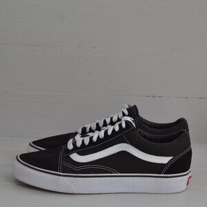 Vans Black White Men's 7.5 Women's 9 Old Skool Sneakers Low Top Skating Shoes